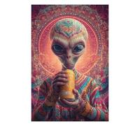 Adult Jigsaw Puzzle1000pcs(75x50cm) Alien Drinking Beverage Jigsaw for Adults Hands-on Game Stress Reliever Deal As Gifts for The Whole Family 1000pcs(75x50cm)