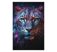 Adult Jigsaw Puzzle1000pcs(75x50cm) Colorful Leopard Portrait Jigsaw for Adults Hands-on Game Stress Reliever Deal As Gifts for The Whole Family 1000pcs(75x50cm)