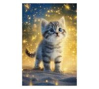Adult Jigsaw Puzzle1000pcs(75x50cm) Magical Kitten Glitter Jigsaw for Adults Hands-on Game Stress Reliever Deal As Gifts for The Whole Family 1000pcs(75x50cm)