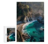 Adult Jigsaw Puzzle300 PCS Amazon Rainforest Waterfall Beach -2 Puzzles for Teenagers Stress Reliever Every Piece Is Unique - Challenging Game Toys 300 PCS