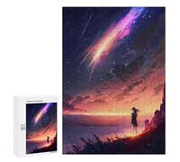 Adult Jigsaw Puzzle300 PCS Anime Twilight Stargazing Puzzles for Adults Relaxing Games Improve Memory Deal As Gifts for The Whole Family 300 PCS