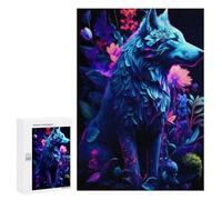 Adult Jigsaw Puzzle300 PCS Brilliant Wolf Puzzles for Adults Relaxing Games Improve Memory Deal As Gifts for The Whole Family 300 PCS