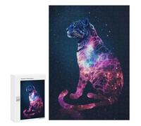 Adult Jigsaw Puzzle300 PCS Cheetah Silhouette Galaxy Puzzles for Adults Relaxing Games Improve Memory Deal As Gifts for The Whole Family 300 PCS
