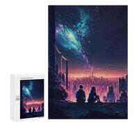 Adult Jigsaw Puzzle300 PCS City of Eternal Stars Puzzles for Adults Relaxing Games Improve Memory Deal As Gifts for The Whole Family 300 PCS