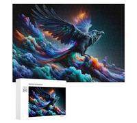Adult Jigsaw Puzzle300 PCS Colorful Raven in Flight Teenagers Puzzles Brain Teaser Game Home Decoration Unique Birthday And Gifts 300 PCS