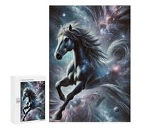 Adult Jigsaw Puzzle300 PCS Cosmic Horse Teenagers Puzzles Brain Teaser Game Improve Memory Help The Brain Exercise 300 PCS
