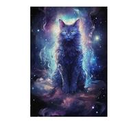 Adult Jigsaw Puzzle300 PCS Cosmic Space Cat Jigsaws for Adults Anti-Stress Toys Pattern Assembly Stress Reduction Gifts 300 PCS