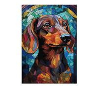 Adult Jigsaw Puzzle300 PCS Dachshund Dog Jigsaws for Adults Anti-Stress Toys Pattern Assembly Stress Reduction Gifts 300 PCS
