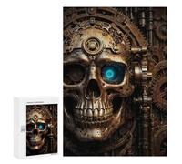 Adult Jigsaw Puzzle300 PCS Eerie Steampunk Skull Puzzles for Adults Relaxing Games Improve Memory Deal As Gifts for The Whole Family 300 PCS