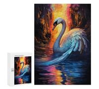 Adult Jigsaw Puzzle300 PCS Enchanted Swan Reflections Teenagers Puzzles Brain Teaser Game Home Decoration Unique Birthday And Gifts 300 PCS