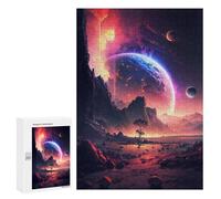 Adult Jigsaw Puzzle300 PCS Ethereal Twilight Galaxy Puzzles for Adults Relaxing Games Improve Memory Deal As Gifts for The Whole Family 300 PCS