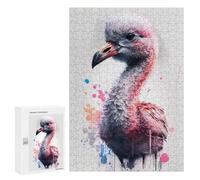 Adult Jigsaw Puzzle300 PCS Flamingo Watersketch Jigsaw Puzzle Brain Teaser Game Pattern Assembly Unique Birthday And Gifts 300 PCS
