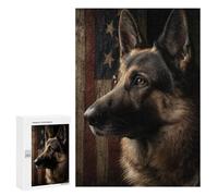 Adult Jigsaw Puzzle300 PCS German Shepherd Dog Portrait-1 Puzzles for Teenagers Stress Reliever Every Piece Is Unique - Challenging Game Toys 300 PCS