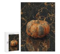 Adult Jigsaw Puzzle300 PCS Gilded Pumpkin Decorative Fall Decoration Puzzles for Teenagers Stress Reliever Every Piece Is Unique - Challenging Game Toys 300 PCS