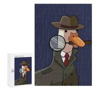 Adult Jigsaw Puzzle300 PCS Goose Game Ducktective Jigsaw Puzzle Brain Teaser Game Pattern Assembly Unique Birthday And Gifts 300 PCS