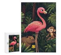Adult Jigsaw Puzzle300 PCS Jungle Friends Teenagers Puzzles Brain Teaser Game Improve Memory Help The Brain Exercise 300 PCS