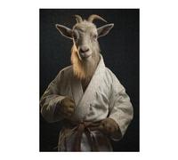 Adult Jigsaw Puzzle300 PCS Karate Goat Jigsaws for Adults Anti-Stress Toys Pattern Assembly Stress Reduction Gifts 300 PCS