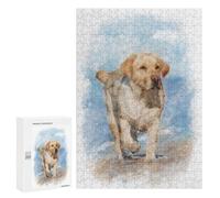 Adult Jigsaw Puzzle300 PCS Lab on The Beach Jigsaw Puzzle Brain Teaser Game Pattern Assembly Unique Birthday And Gifts 300 PCS