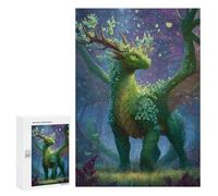 Adult Jigsaw Puzzle300 PCS Leafy Green Dragon in Enchanted Forest Teenagers Puzzles Brain Teaser Game Improve Memory Help The Brain Exercise 300 PCS
