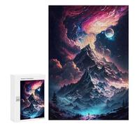Adult Jigsaw Puzzle300 PCS Mountain Nebula Galaxy Puzzles for Adults Relaxing Games Improve Memory Deal As Gifts for The Whole Family 300 PCS