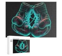 Adult Jigsaw Puzzle300 PCS Neon Boxing Gloves Artwork Teenagers Puzzles Brain Teaser Game Home Decoration Unique Birthday And Gifts 300 PCS