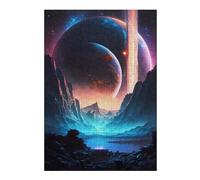 Adult Jigsaw Puzzle300 PCS Planetary Reflections -7 Jigsaws for Adults Anti-Stress Toys Pattern Assembly Stress Reduction Gifts 300 PCS