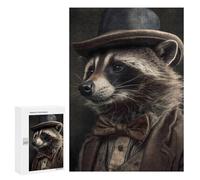 Adult Jigsaw Puzzle300 PCS Raccoon Vintage Puzzles for Adults Relaxing Games Improve Memory Deal As Gifts for The Whole Family 300 PCS