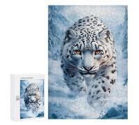 Adult Jigsaw Puzzle300 PCS Snow Leopard in Winter Teenagers Puzzles Brain Teaser Game Improve Memory Help The Brain Exercise 300 PCS