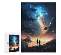 Adult Jigsaw Puzzle300 PCS Starry Romance Landscape Puzzles for Adults Relaxing Games Improve Memory Deal As Gifts for The Whole Family 300 PCS