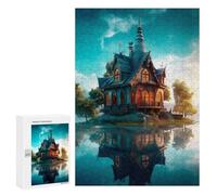 Adult Jigsaw Puzzle300 PCS Surral Castle Reflections Jigsaw Puzzle Brain Teaser Game Pattern Assembly Unique Birthday And Gifts 300 PCS