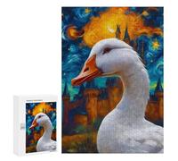 Adult Jigsaw Puzzle300 PCS The Castle Night Duck Jigsaw Puzzle Brain Teaser Game Pattern Assembly Unique Birthday And Gifts 300 PCS
