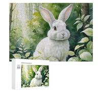 Adult Jigsaw Puzzle300 PCS White Forest Bunny Teenagers Puzzles Brain Teaser Game Home Decoration Unique Birthday And Gifts 300 PCS