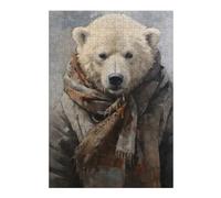 Adult Jigsaw Puzzle38x26cm/1000pcs Handsome Polar Bear Jigsaw for Adults Brain Teaser Game Precision Cutting Deal As Gifts for The Whole Family 38x26cm/1000pcs