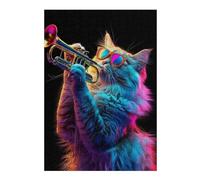 Adult Jigsaw Puzzle38x26cm/1000pcs Ragdoll Trumpet Teenagers Puzzles Brain Teaser Game Home Decoration Unique Birthday And Gifts 38x26cm/1000pcs
