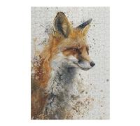 Adult Jigsaw Puzzle38x26cm/1000pcs Rustic Fox Profile Puzzle for Adults Relax Games But Fun And Humorous for Birthday, Chrismas 38x26cm/1000pcs