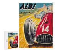 Adult Jigsaw Puzzle500 PCS Albi Grand Prix 1er Juin 1952 Car Race Puzzles for Adults Relaxing Games Improve Memory Deal As Gifts for The Whole Family 500 PCS
