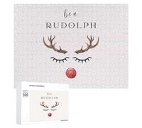 Adult Jigsaw Puzzle500 PCS Be A Rudolph Print Teenagers Puzzles Brain Teaser Game Improve Memory Help The Brain Exercise 500 PCS