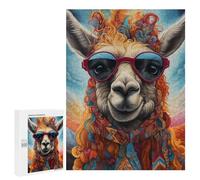 Adult Jigsaw Puzzle500 PCS Colorful Llama Portrait-2 Teenagers Puzzles Brain Teaser Game Home Decoration Unique Birthday And Gifts 500 PCS