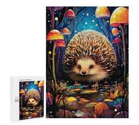 Adult Jigsaw Puzzle500 PCS Enchanted Forest Hedgehog -1 Teenagers Puzzles Brain Teaser Game Home Decoration Unique Birthday And Gifts 500 PCS