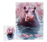 Adult Jigsaw Puzzle500 PCS Hippopotamus Puzzles for Adults Relaxing Games Improve Memory Deal As Gifts for The Whole Family 500 PCS