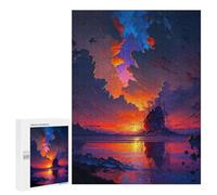 Adult Jigsaw Puzzle500 PCS Lonely Island Jigsaw Puzzle Brain Teaser Game Pattern Assembly Unique Birthday And Gifts 500 PCS