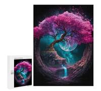 Adult Jigsaw Puzzle500 PCS Magic Tree Full Moon Jigsaw Puzzle Brain Teaser Game Pattern Assembly Unique Birthday And Gifts 500 PCS