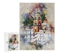 Adult Jigsaw Puzzle500 PCS Naples Italy Watercolor Puzzles for Adults Relaxing Games Improve Memory Deal As Gifts for The Whole Family 500 PCS