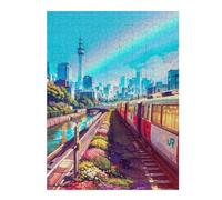 Adult Jigsaw Puzzle500 PCS Next Stop Tokyo Jigsaws for Adults Anti-Stress Toys Pattern Assembly Stress Reduction Gifts 500 PCS