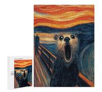 Adult Jigsaw Puzzle500 PCS Otter Scream Painting Puzzles for Teenagers Stress Reliever Every Piece Is Unique - Challenging Game Toys 500 PCS