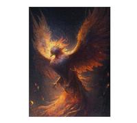 Adult Jigsaw Puzzle500 PCS Phoenix Rising Mythical Firebird Artwork Jigsaws for Adults Anti-Stress Toys Pattern Assembly Stress Reduction Gifts 500 PCS