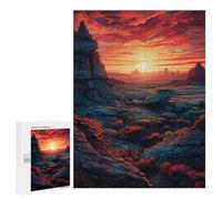 Adult Jigsaw Puzzle500 PCS Rocky Desert Oil Painting Jigsaw Puzzle Brain Teaser Game Pattern Assembly Unique Birthday And Gifts 500 PCS