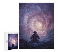 Adult Jigsaw Puzzle500 PCS Space Astronaut Meditation Puzzles for Teenagers Stress Reliever Every Piece Is Unique - Challenging Game Toys 500 PCS