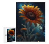 Adult Jigsaw Puzzle500 PCS Sunflower Milky Way Galaxy Jigsaw Puzzle Brain Teaser Game Pattern Assembly Unique Birthday And Gifts 500 PCS