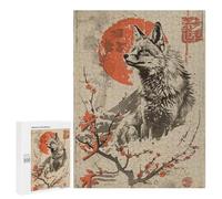 Adult Jigsaw Puzzle500 PCS Vintage Japanese Fox Teenagers Puzzles Brain Teaser Game Improve Memory Help The Brain Exercise 500 PCS